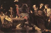 TOURNIER, Nicolas Denial of St Peter er oil painting on canvas